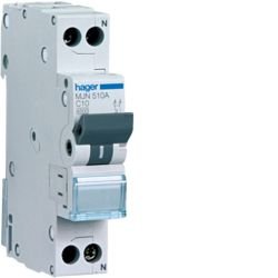 HAGER MJN520A INTERRUT. MAGNETOT. 1P+N 20A 4,5KA CURVA C - Gieffeshop INDUSTRIALE My Store