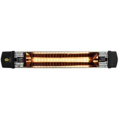 Lampada Riscaldante Infrarossi Mo-El 866N Fiore - 1200W IP55 Nero, riscaldamento esterno elegante e resistente.