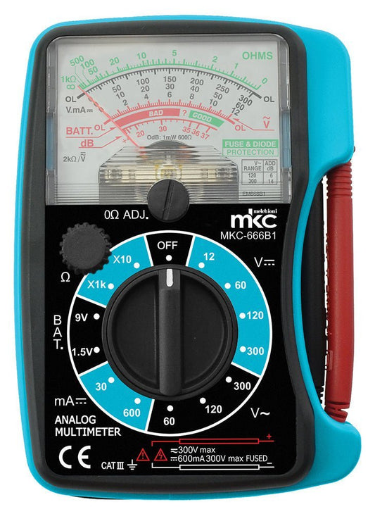 MELCHIONI 530135304 MULTIMETRO ANALOGICO PALMARE TASCABILE - Gieffeshop ATTREZZATURA LAVORO My Store