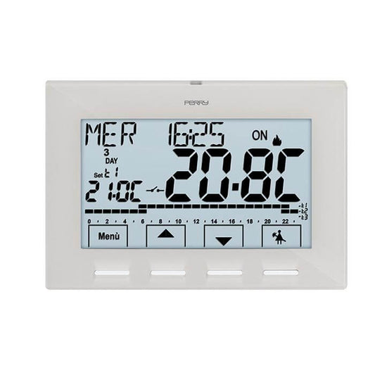 PERRY CR029B CRONOTERMOSTATO DIGITALE SETTIMANALE - Gieffeshop Termostato My Store
