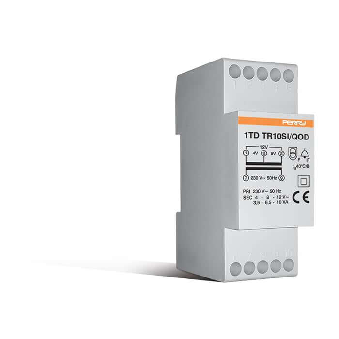 PERRY TR10SI/QOD TRASFORMATORE SICUREZZA SERVIZIO INTERMITTENTE 10VA - Gieffeshop INDUSTRIALE My Store