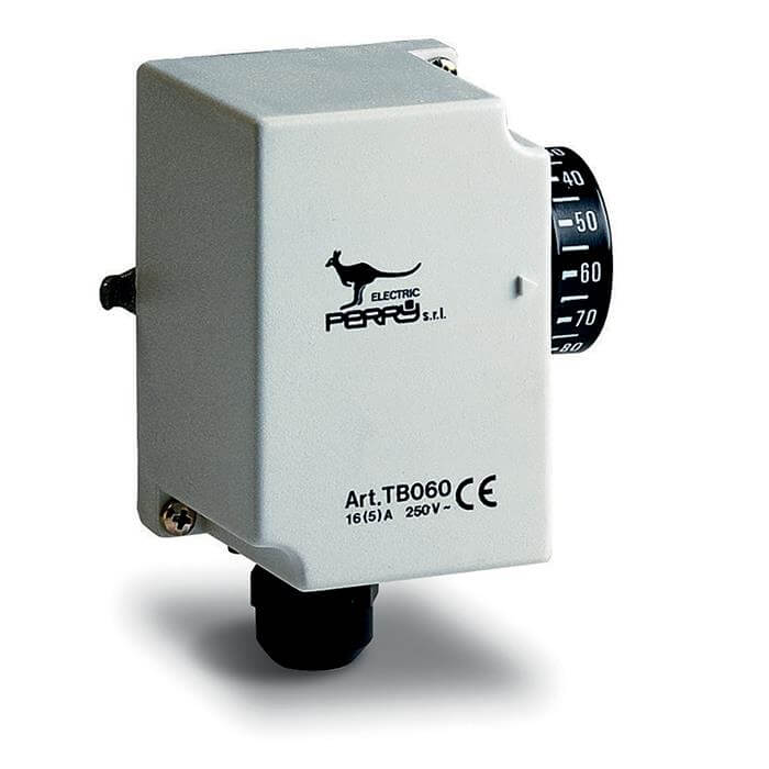 PERRYTB060 TERMOSTATO A CONTATTO PER TUBO 30...90°C - Gieffeshop Termostato My Store